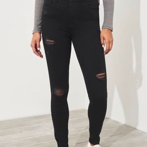 Black Hollister Ripped Jeans